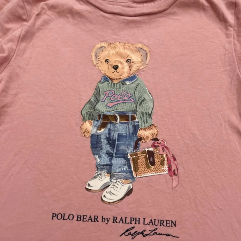 Ralph Lauren Pink Polo Bear Ruffle-Hem dress